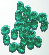 25 14mm Transparent Emerald Grape Beads